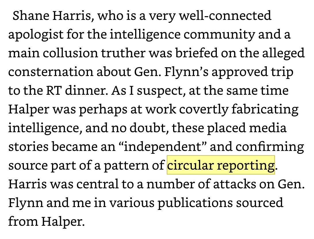 RealSLokhova's tweet photo. #SpygateExposed
FBI informers such as Halper and Joffe collaborated with the media through cut outs to give the FBI impression of independent verification.
In fact, this was #CircularReporting https://t.co/w0yqAxE6FK