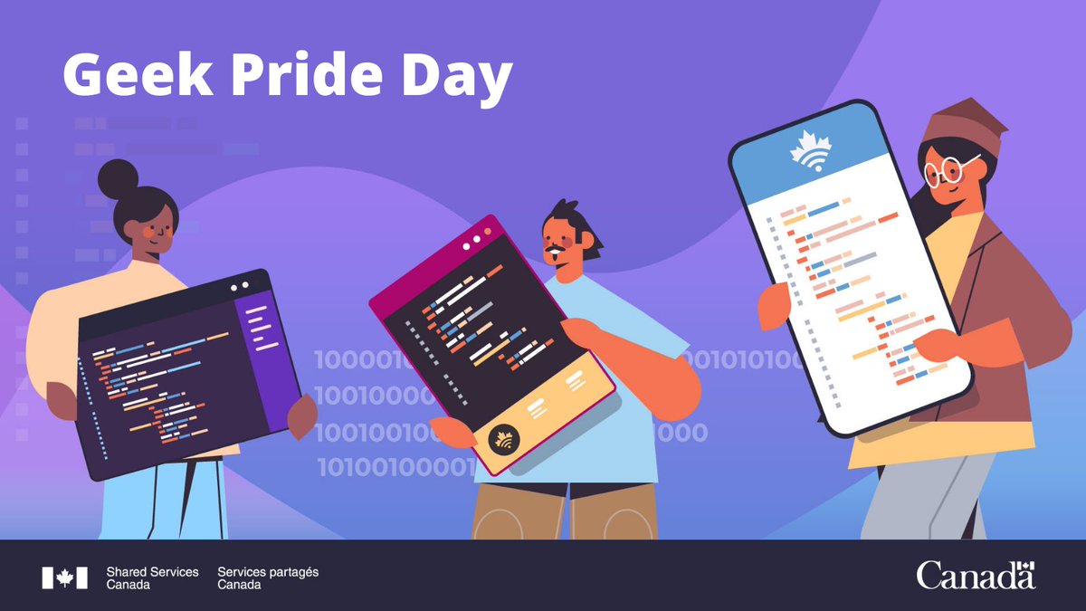 SSC_CA's tweet photo. Geek definition: an enthusiast or expert especially in a technological field or activity.
SSC Geek definition: a #tech enthusiast, expert in #GCDigital, and loves to help #GCPartners.
Happy #GeekPrideDay! https://t.co/XB9AGpguGN