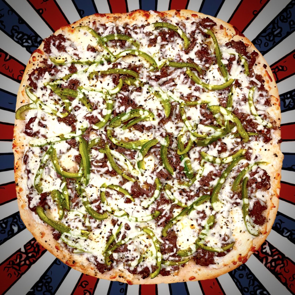 The Nifty Pizza Parlor (<a href="/niftypizzas/">Eric John’s Nifty Pizzas</a>) will reopen to the public from July 1st - July 3rd. Anyone who purchases one during that period will be entered to win this Special Edition Philly Cheesesteak Nifty Pizza on July 4th!

**Current holders can order additional pizzas any time.