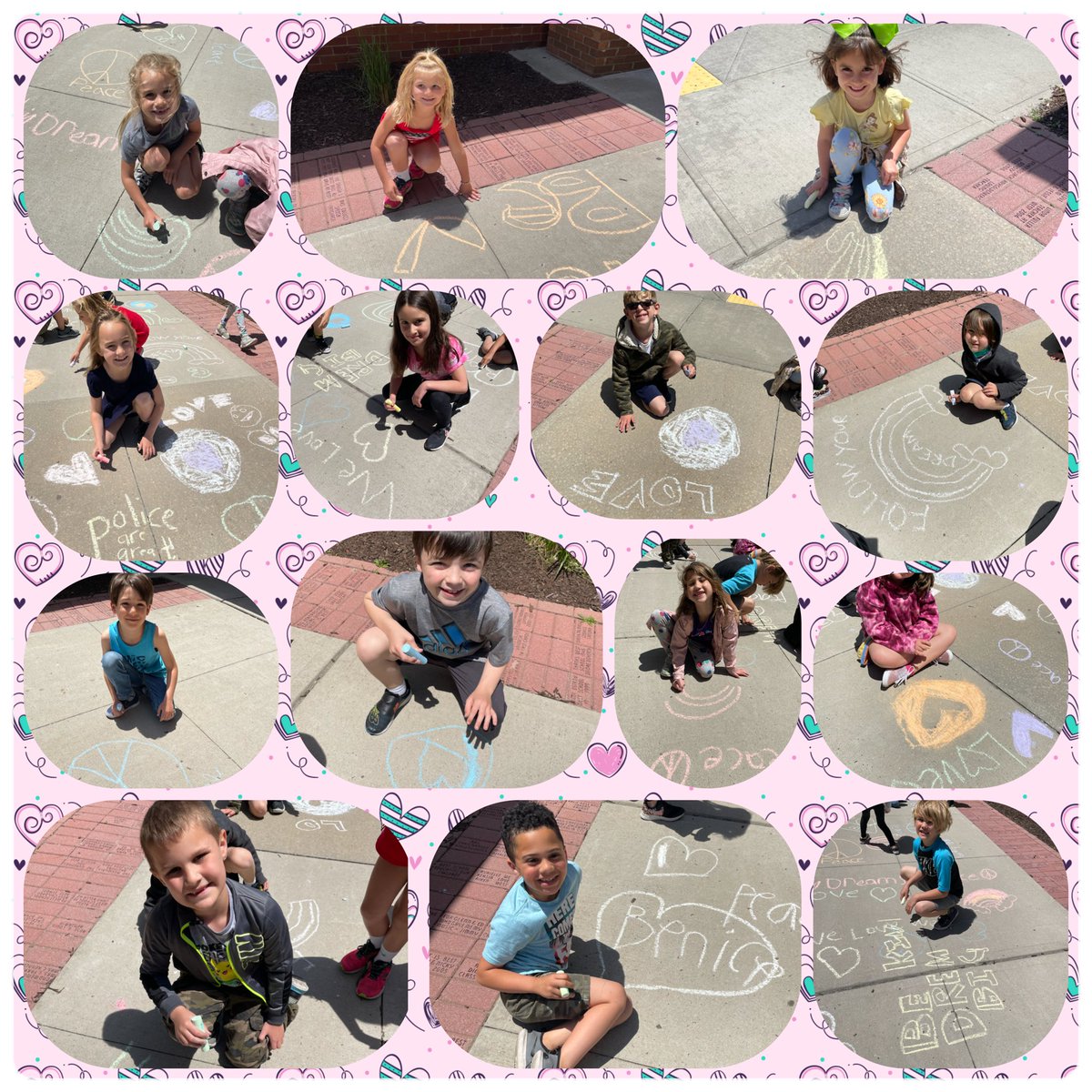 Taking time to be grateful for so many of the little things🙏🏻, like spreading positive messages for our chalk walk today💝. <a href="/WestSchoolLBNY/">West School</a>
