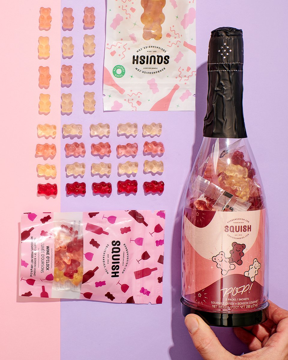 SquishCandy's tweet photo. It's  #NationalWineDay 🍷, add a little ✨spice✨ to your day with our iconic line of Wine O'Clock gummies 😍
C'est la #Journéenationaleduvin 🍷, ajoutez un peu de ✨fun✨ à votre journée avec notre gamme iconique de bonbons au vin 😍
https://t.co/iGhHDZQgw5 https://t.co/5k3DLGpHK8