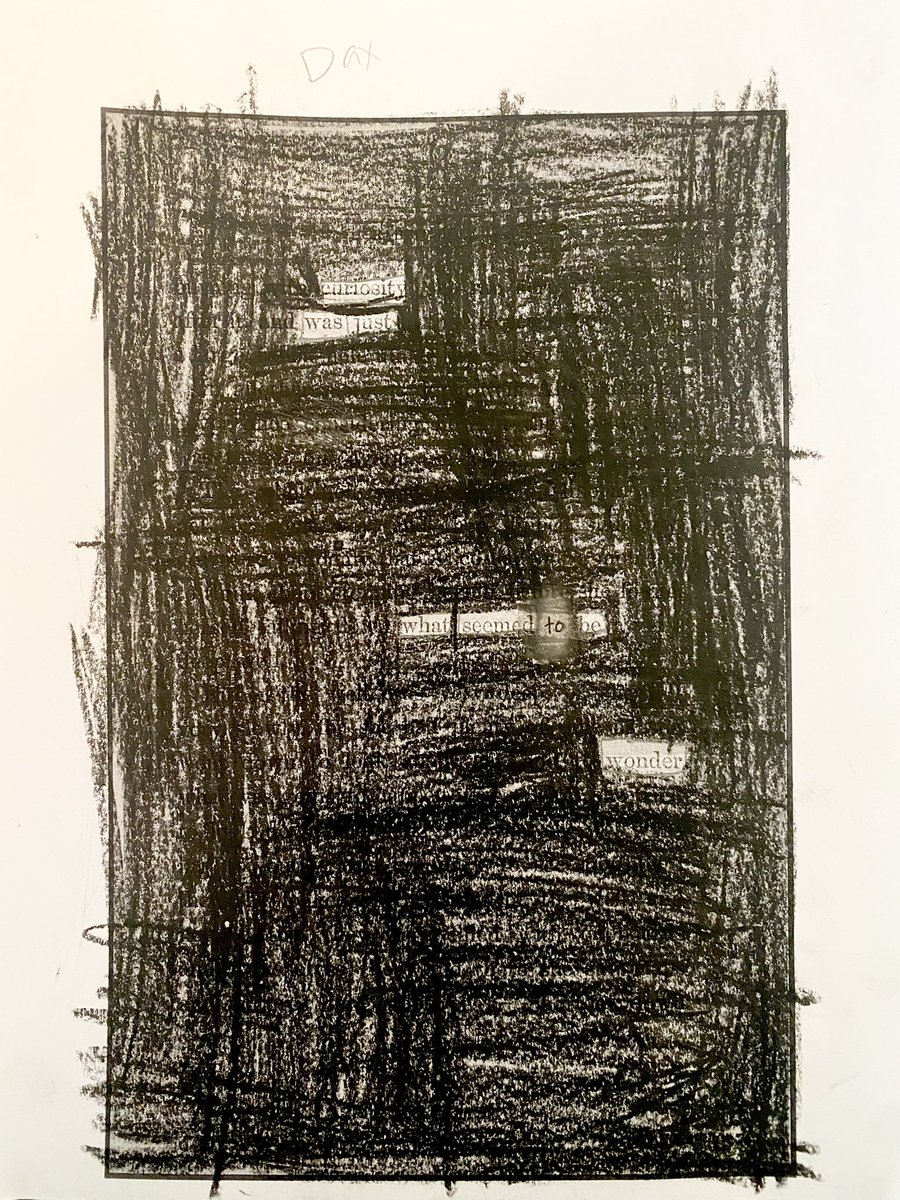 Taking things extra slow today. We all needed it. We did blackout poems and I’ve never been more impressed ❤️.
“Curiosity was just what seemed to be wonder”
“I do things ordinary, and magic”
<a href="/KateJBaer/">Kate Baer</a> you would be proud!