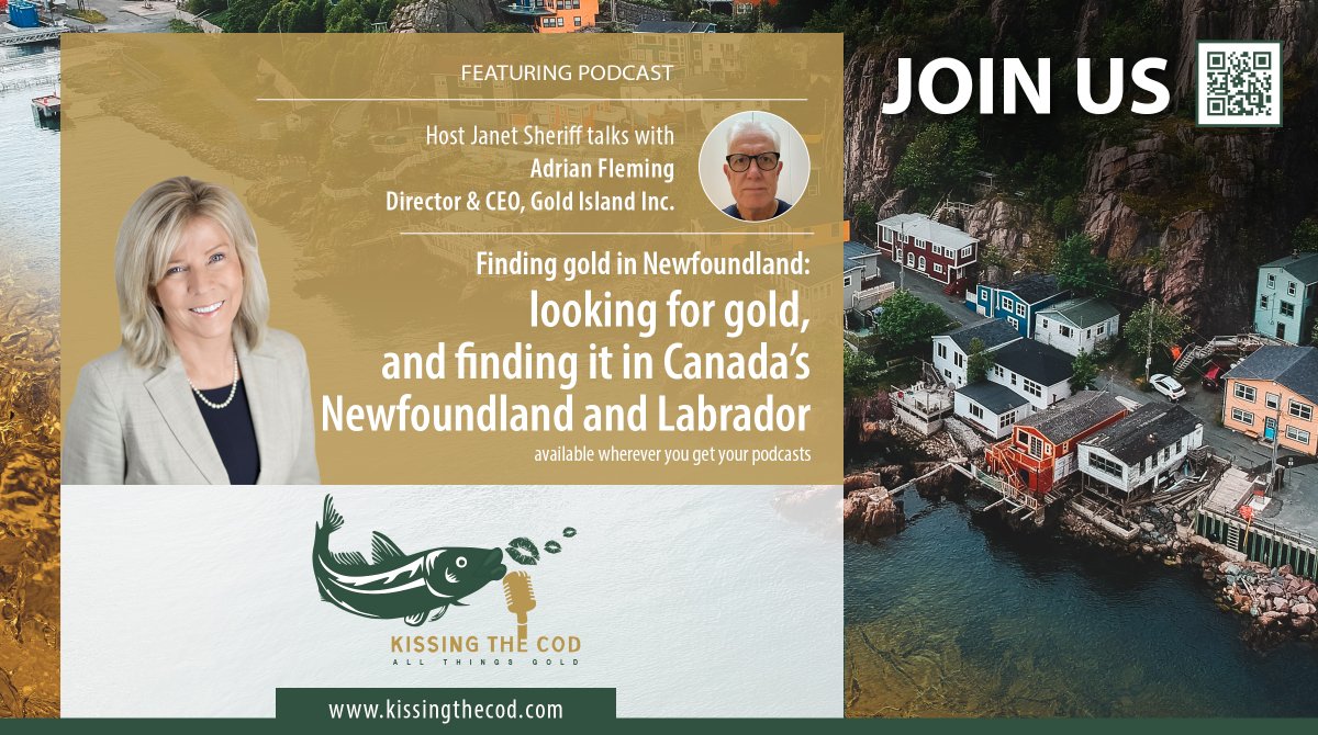 mine_in_america's tweet photo. Available Now!

Janet sits down with Gold Island Inc. Director and CEO Adrian Fleming for a conversation on Newfoundland's current gold rush and an in-depth look at some projects currently in progress.

Visit the link in our bio to stream it on your platform of choice.

#podc ... https://t.co/jvBqclasZ4