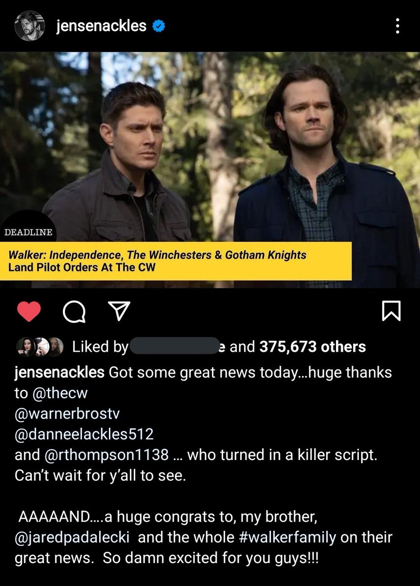 acklesdiaz's tweet photo. "Jensen never shows support to any of Jared's project"
Jensen: https://t.co/quhOLfRB2F