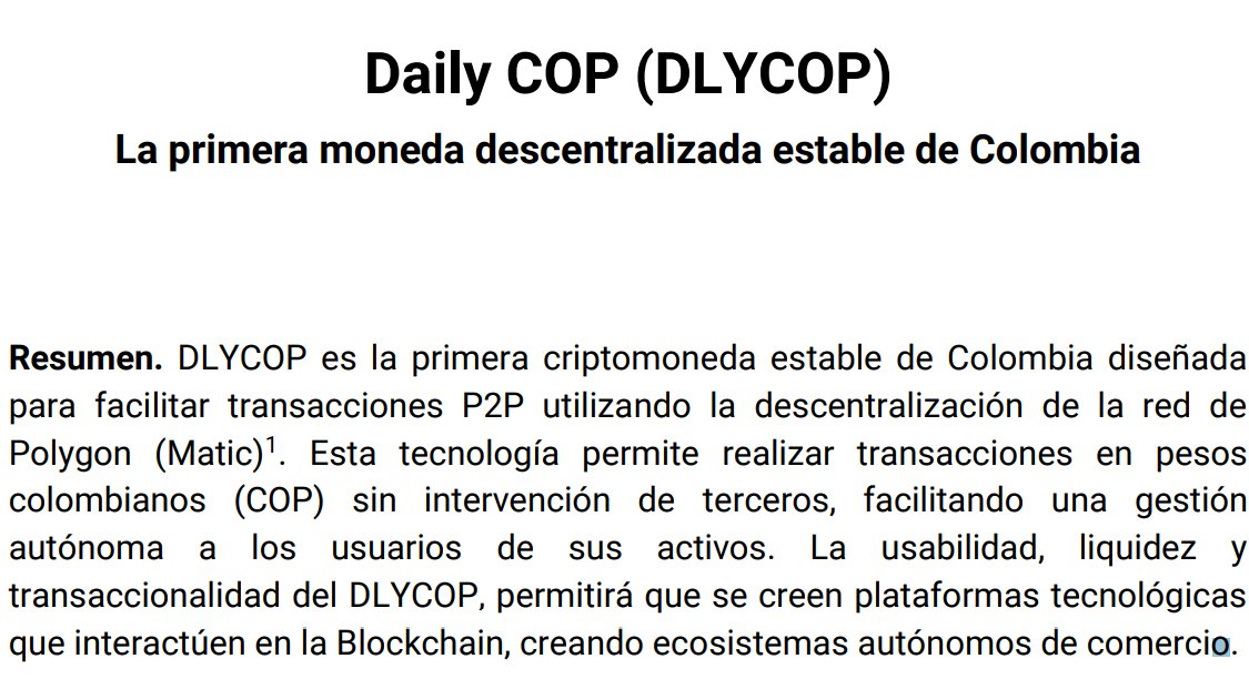 LuchoCardenasCa's tweet image. Ahora bien, en los Whitespapers que leí el 22 de mayo del 2022, ahora #DailyCOP es una stablecoin, que ya no usa Synthetix ni ChainLink por ningún lado; sino transacciones P2P (Par 2 Par), es decir, ya no hay que refererir; sino, meter capital y usarlos en comercios 🤔👀