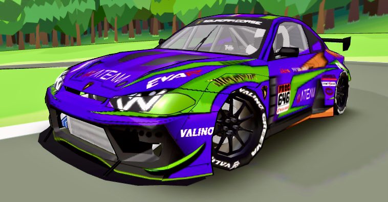 OEKAKI867ag's tweet photo. #FRGC #frlegends 今回第2回FRGCで参戦する車両は、エヴァンゲリオンレーシング ランボルギーニGT3です!RYU5さん@glip_drift のランボルギーニGT3をベースにカラーリングを制作されて頂きました。前回と車両は違いますが、全力で楽しみながら表彰台目指し頑張ります❕🔥 https://t.co/LBEUOMcfsn