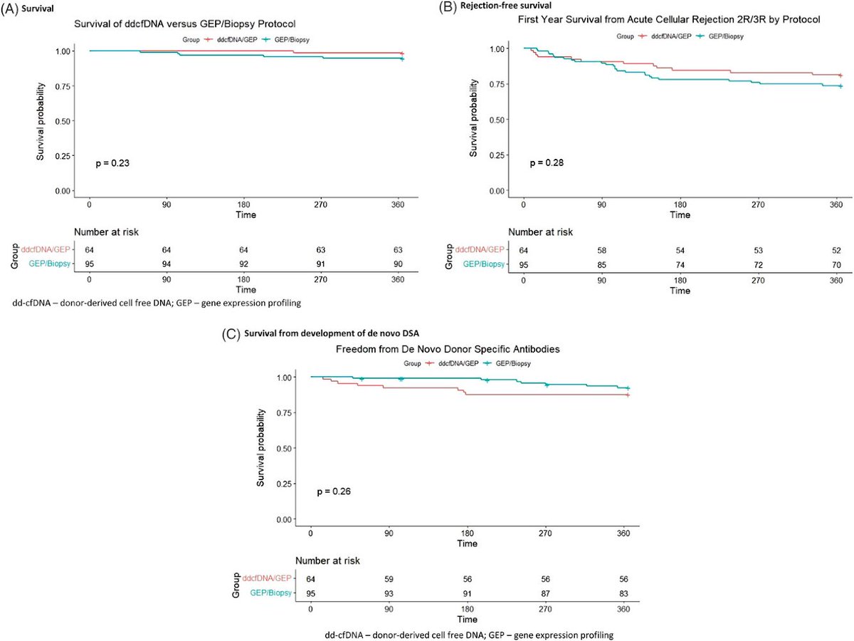 Great that our group was able to show that patients can avoid the stress/anxiety of routine surveillance biopsies and still have similar outcomes. A huge step in the right direction for improving the quality of life for our heart transplant recipients!