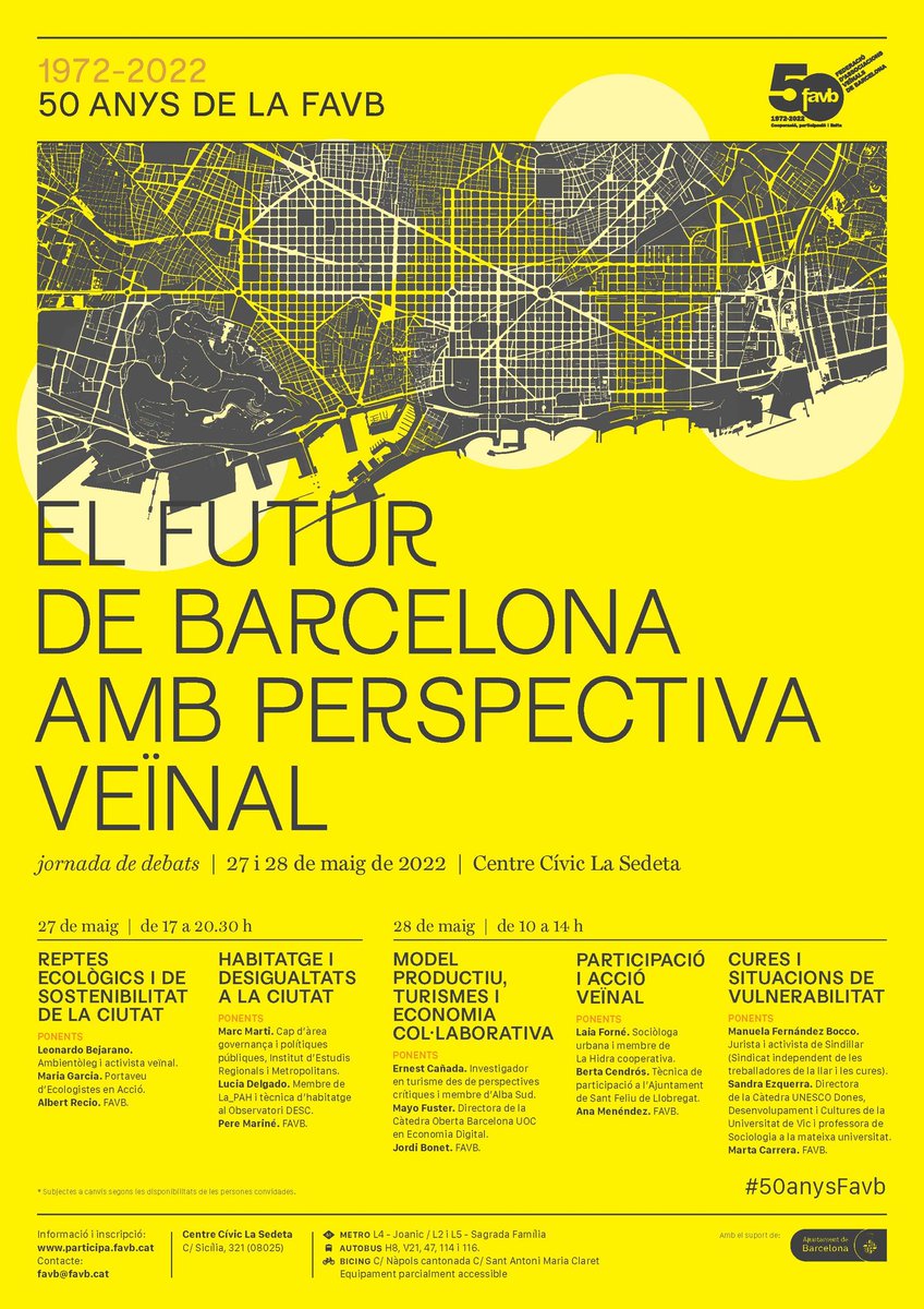 bertacendros's tweet photo. Contentissima de particioar dels 50 anys de FAVB.
Conversant un dissabte al matí sobre participacio i accio veinal amb l'Anna Menéndez i la Laia Forné.
Dissabte al cc la sedeta.
@FAVBcn i @LahidraCoop https://t.co/1RZceRJayq