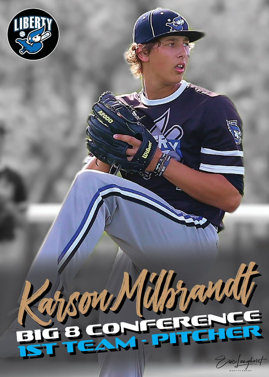 Congrats to Senior UTIL Karson Milbrandt on Suburban Big 8 1ST TEAM All Conf! Milbs hit .400 with 7 doubles 15 RBI’s, on the mound went 7-1, 50.1 IP yes 91 K’s to 14 BB, 1.66 ERA, .193 BAA 0.967 WHIP. Conf. Pitcher Of the Year! Displaying humility and staying humble all year! 👍