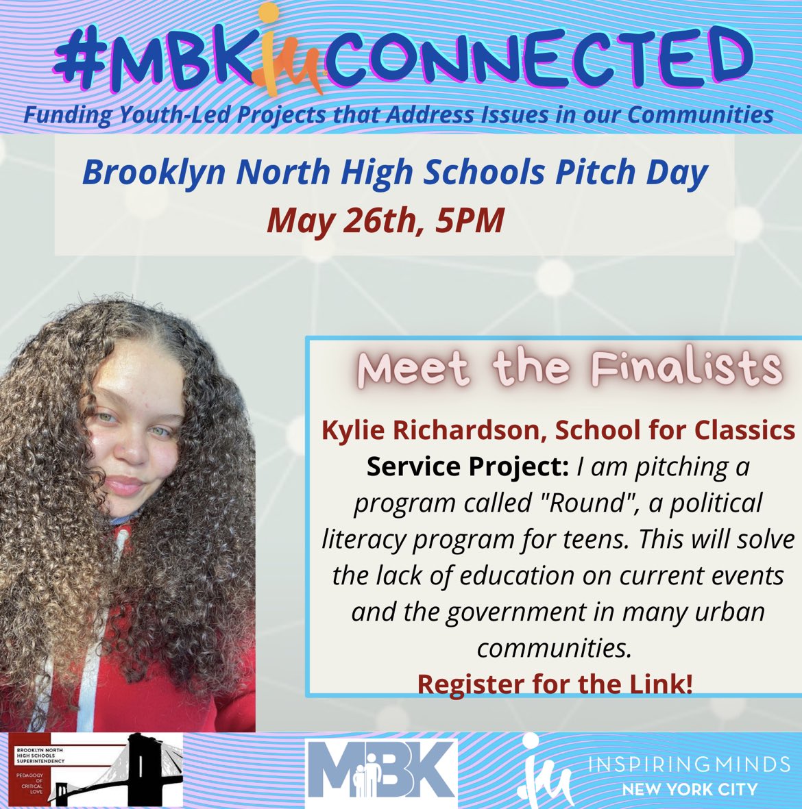 IMNYC12's tweet photo. Do you think political literacy is important for teens? If so, than RSVP to support Kylie’s pitch at the #mbkIMconnected event! RSVP 👉🏾 https://t.co/iKxuonufPc
@BKNHSSuptRoss @TPaulin_FSL @ExecSuptKWatts @MsTancredi https://t.co/Ko4b2QIyht