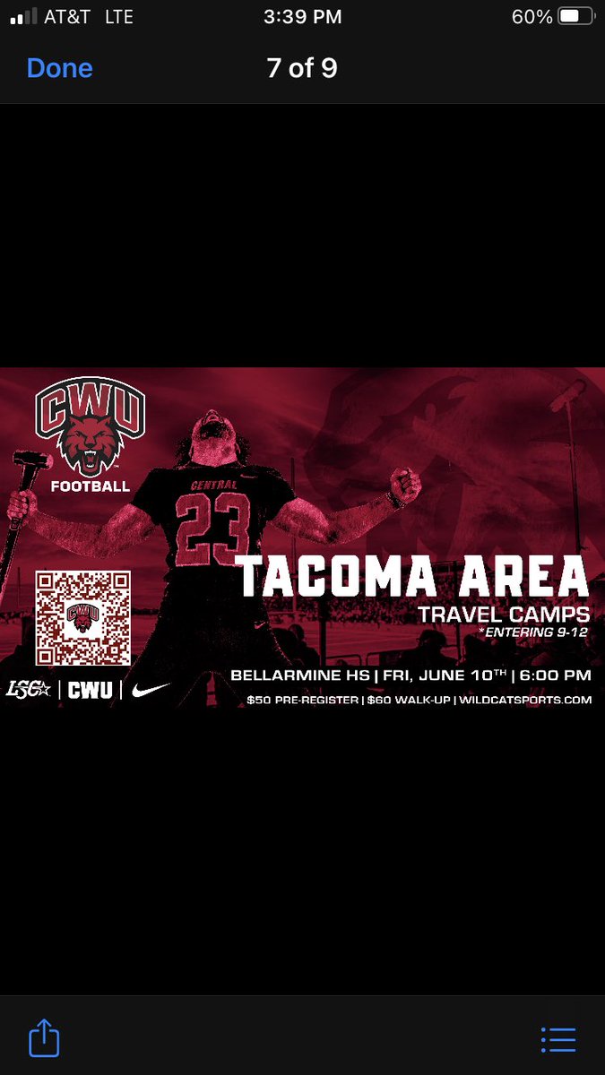 CoachHam_'s tweet photo. There Is Still Tome To Get Signed Up For @CWUFB Travel Camps! Sign Up ASAP As There Is A Registration Capacity For Each Camp!! Aloha &amp; Mount Si Registration Will Be Open ASAP!!! #AllinAllTheTime #GoCats #ETH

https://t.co/GzBof0VzQ7 https://t.co/Uwgiq20JMP