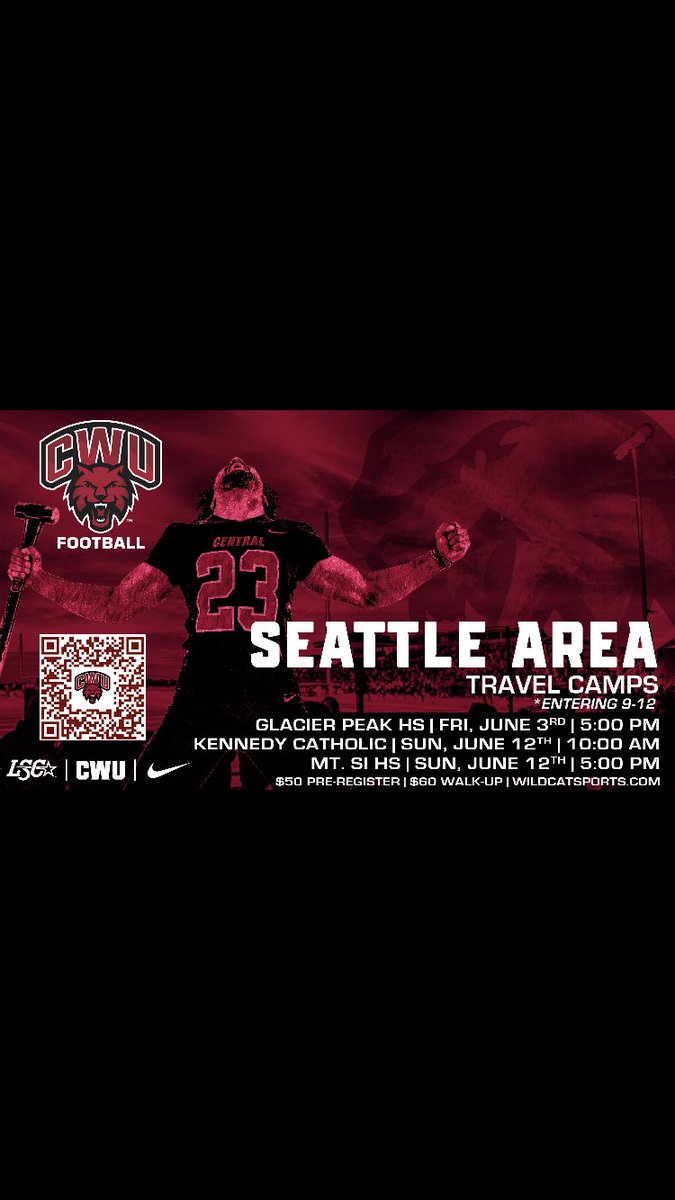 CoachHam_'s tweet photo. There Is Still Tome To Get Signed Up For @CWUFB Travel Camps! Sign Up ASAP As There Is A Registration Capacity For Each Camp!! Aloha &amp; Mount Si Registration Will Be Open ASAP!!! #AllinAllTheTime #GoCats #ETH

https://t.co/GzBof0VzQ7 https://t.co/Uwgiq20JMP