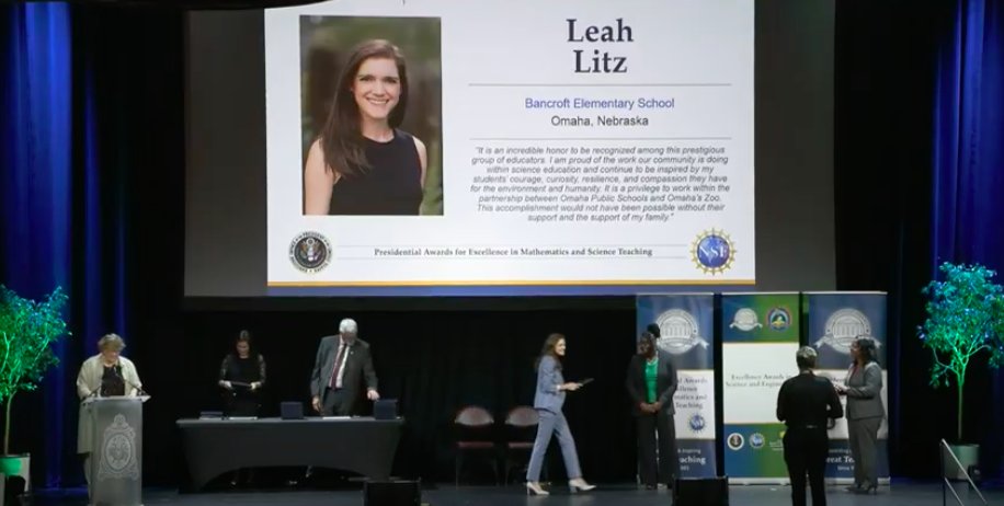 Omaha PS Science (@ops_sciences) on Twitter photo After a virtual announcement this past year, #OPSProud <a href="/OPS_Bancroft/">Bancroft Elementary</a> Kindergarten teacher Leah Litz today traveled to Washington, DC, to receive her 2020 Presidential Award for Excellence in Science Teaching Award in person!
<a href="/OmahaZooEducate/">Omaha Zoo Education</a> <a href="/NSF/">U.S. National Science Foundation</a> #paemst After a virtual announcement this past year, #OPSProud <a href="/OPS_Bancroft/">Bancroft Elementary</a> Kindergarten teacher Leah Litz today traveled to Washington, DC, to receive her 2020 Presidential Award for Excellence in Science Teaching Award in person!
<a href="/OmahaZooEducate/">Omaha Zoo Education</a> <a href="/NSF/">U.S. National Science Foundation</a> #paemst