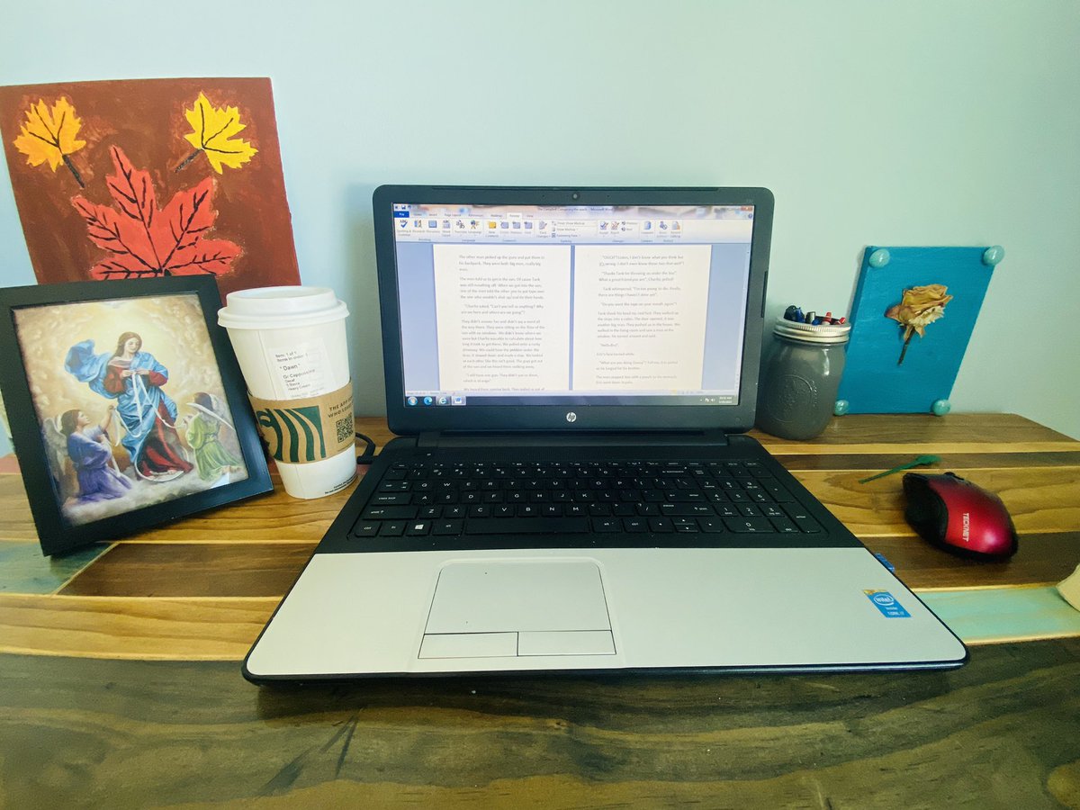 DawnLarge26's tweet photo. Only got maybe a 1/4 of it done. It's been months. I keep going back to the beginning and changing things. But that's okay it gets better each time I go back. At least I think so. Lol...
#writingisalongProcess #writerslife #author #writingcommunity #bookish https://t.co/2iXMMeIFb7