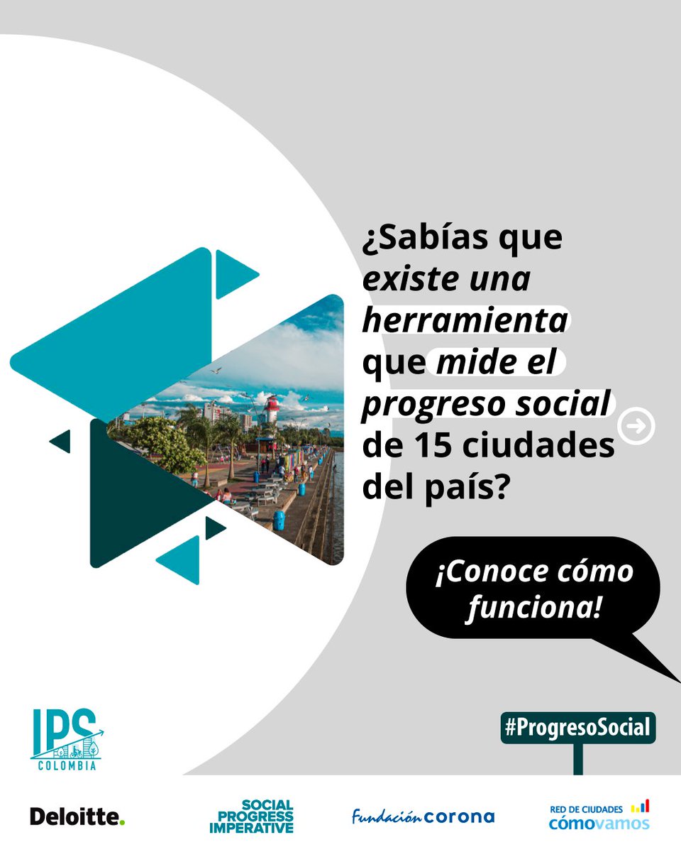 bturacomovamos's tweet photo. ¿Sabes qué es #ProgresoSocial? es la capacidad de una sociedad para satisfacer las necesidades humanas básicas de las/os ciudadanos. El #IPSColombia hace una medición de esto, revisa los #ResultadosIPS2021 en 👉https://t.co/jY7wTf0LMZ
Alianza por el Progreso Social en Colombia https://t.co/qwTFXPqxkh