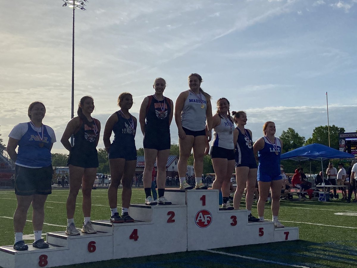 MadisonThrows's tweet photo. We going to Columbus!!!!! Maddie is regional champ at 43+. Becca goes 6th to 3rd on her final throw!!! 2 on the podium!!!! So proud of you both! https://t.co/4hsgEVl64c