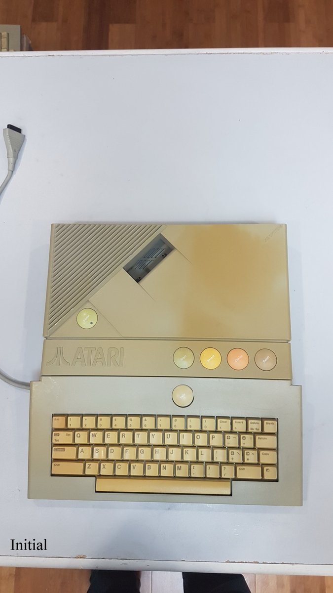 AndrewsTechBrk's tweet image. Finally another day of sun and the difference the Sunbrighting did to the XEGS is pretty dramatic. The bulk of the yellowing is faded. The keyboard is brighter. The Reset button which looked brown has now got its purple color back.
#retrocomputing #atari #ataricomputer #atarixegs