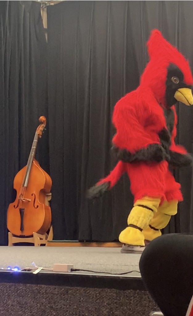MrsHensonOPS's tweet photo. Talent Show was awesome today! The kids had a blast! Cody the Cardinal was a hit! ❤️ #CSCardinal #Kinder https://t.co/sHMVzS6Ilq