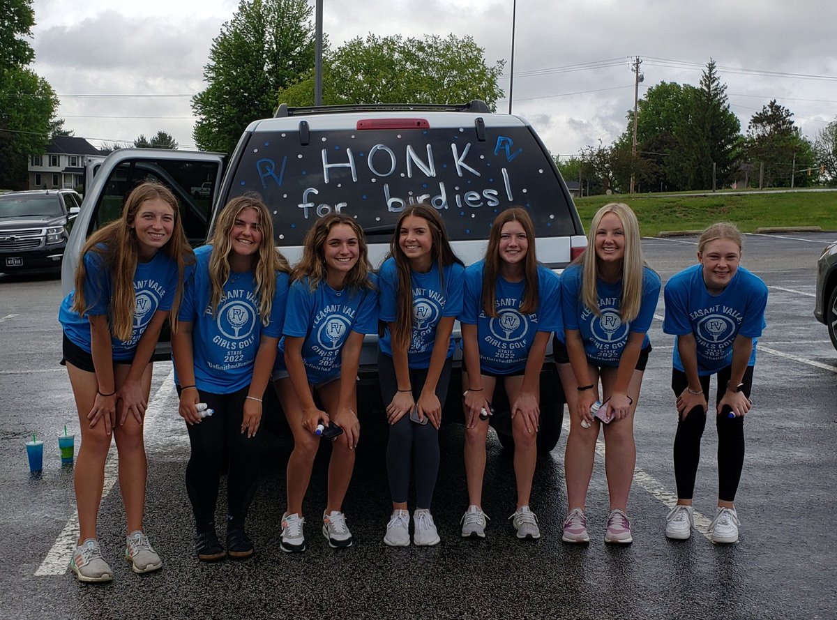 Your Pleasant Valley Spartans are off to the IGHSAU Girls State ⛳
Championship 
Fairways &amp; Greens 
Good luck and have FUN #SpartanNation