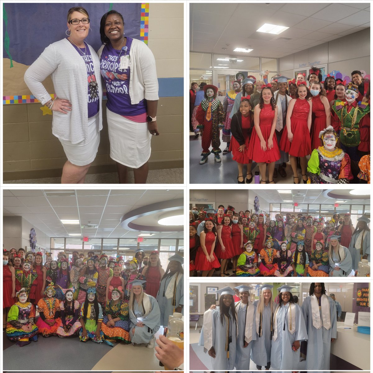 AAAMiddle's tweet photo. Great day at the Academy! Our AAA alumni came to visit. We had a great performance by the Stars and Clowns! The faculty performed for the students. It was nice walking around wishing everyone a great summer break. We love you! #fAAAmiLEE @HSVMagnet @leehighhsv @HSVk12 #whyAAA https://t.co/dCG5ATMRJz