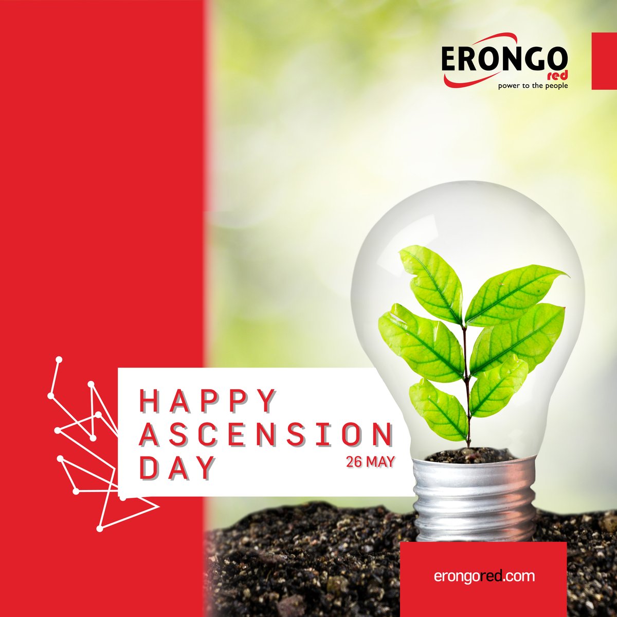 Erongo_RED's tweet photo. We wish all our customers and staff members a blessed Ascension Day.
#ErongoRED #PowerToThePeople #ManageDebt #KeepTheLightsOn #CUSTOMER_FOCUS #AscensionDay https://t.co/14L3JvSHaf