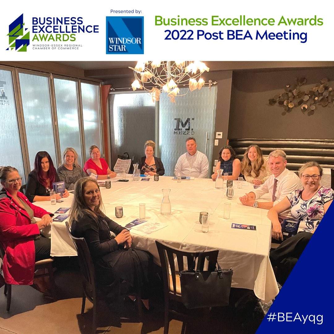 Our Wrap Up Committee Meeting for the 2️⃣0️⃣2️⃣2️⃣ <a href="/WERCofC/">Windsor Essex Chamber of Commerce</a> #BEAyqg was held today at <a href="/mezzo/">mezzopiano♪</a> 

Next month we start planning 2023 BEA Awards, stay tuned for details on nominations.

#yqg #windsoressex #yqgbusiness #yqgmade #wechamber