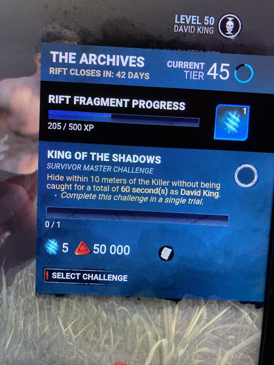 GTDoggo's tweet image. Guess I need to follow the killer around the map a little harder next time. Wish there was any indicator of my progress in game.