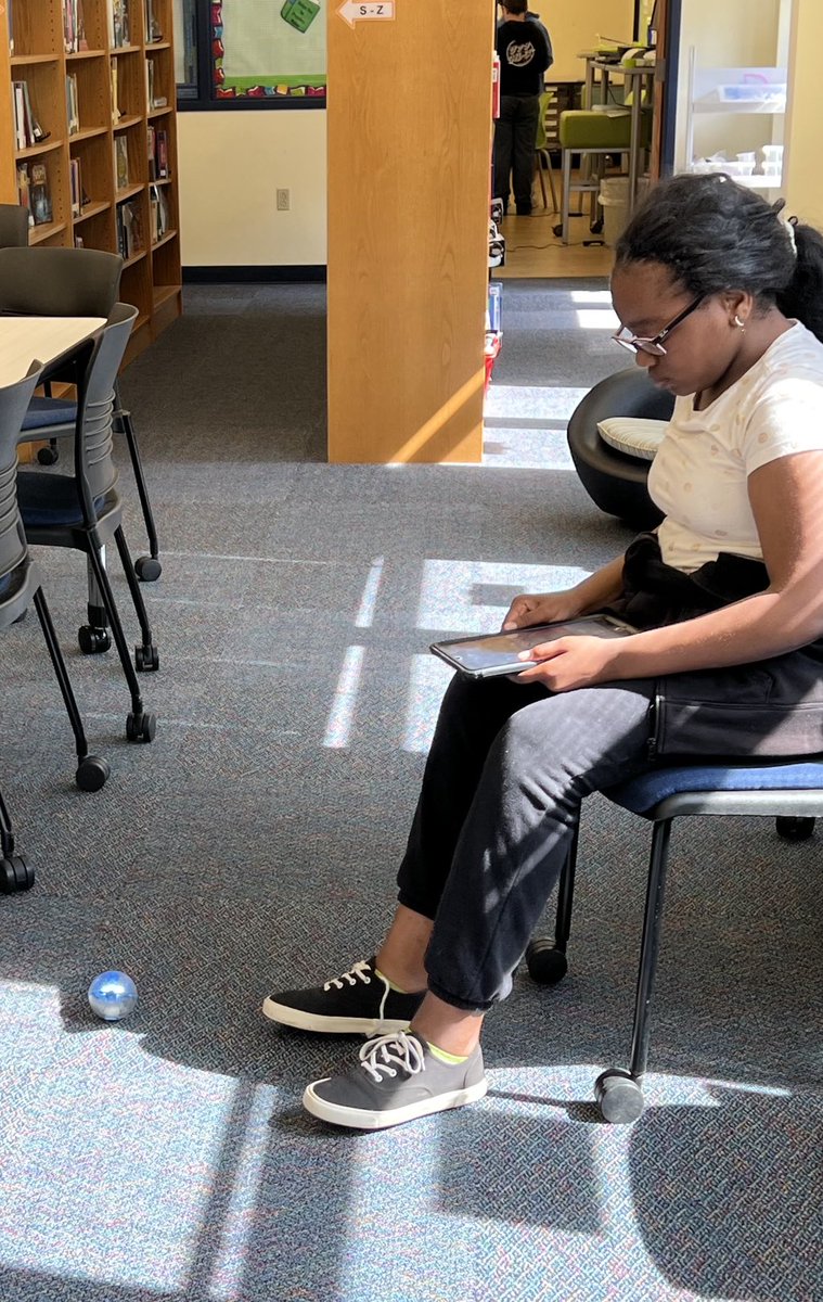 HSLibPawling's tweet photo. Creative Problem Solving class was working in the Makerspace today! Making directions for fellow students for airplanes, catapults, coding Sphero Bolts and macramé! https://t.co/ET0W2GEiba