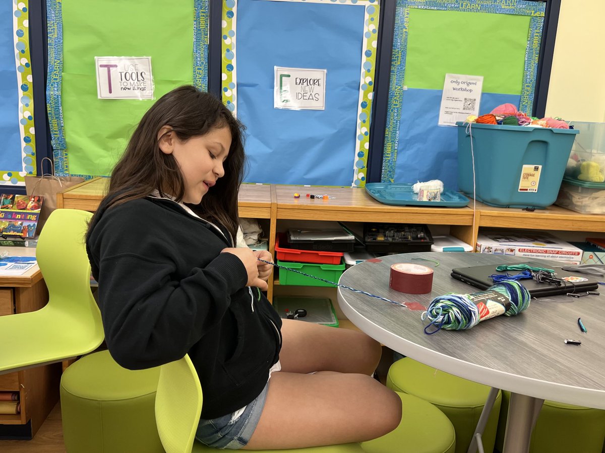 HSLibPawling's tweet photo. Creative Problem Solving class was working in the Makerspace today! Making directions for fellow students for airplanes, catapults, coding Sphero Bolts and macramé! https://t.co/ET0W2GEiba