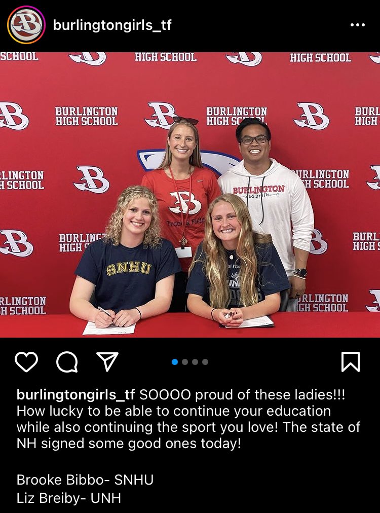 BHS_GirlsTF_XC's tweet photo. SO PROUD! congrats to Liz &amp; Brooke for signing to UNH &amp; SNHU!!🤩 https://t.co/IcVmCRJLe7