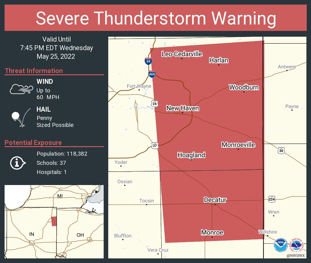 NWS Severe Tstorm on Twitter "Severe Thunderstorm Warning including