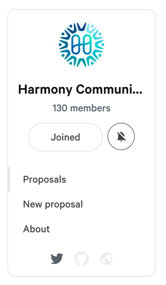 OneCommunityDAO's tweet photo. @harmonyprotocol Make sure to join our @SnapshotLabs space under https://t.co/bGSi3XNr3l to get in future notification about ongoing votings.

And you could use @HAL_Team to create your own applet for notifications
https://t.co/yZf0Zzox1O

#Web3 #DAO #DAOTools https://t.co/dk96RsWhM4