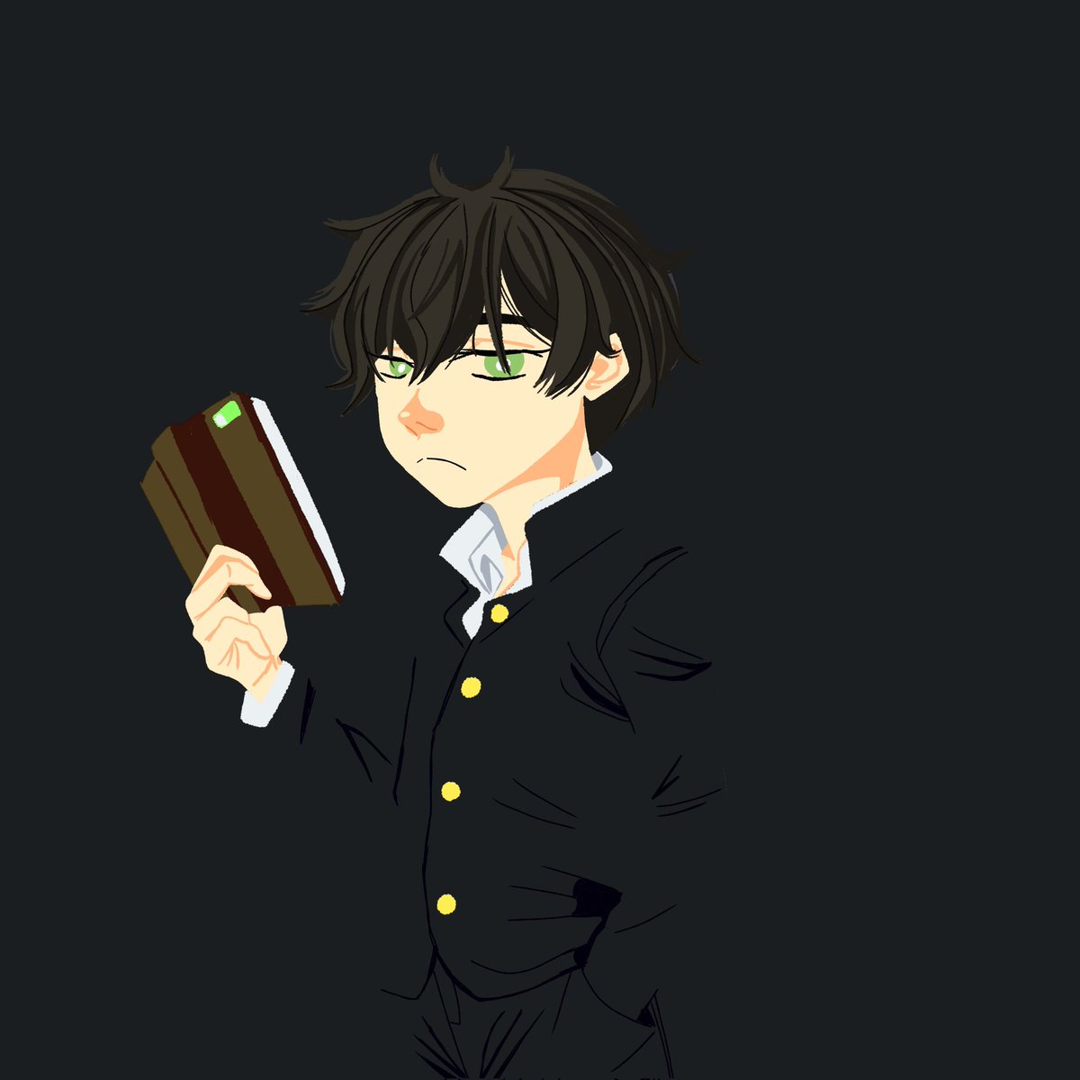 FarveRan's tweet photo. Miren, esta personaje me encanta, cuando estaba en secundaria quería verme como él. Sin duda es uno de mis personajes favoritos y su peinado me encanta.

#hyouka #hotarooreki #orekihotaro https://t.co/MWJe4mEW9H