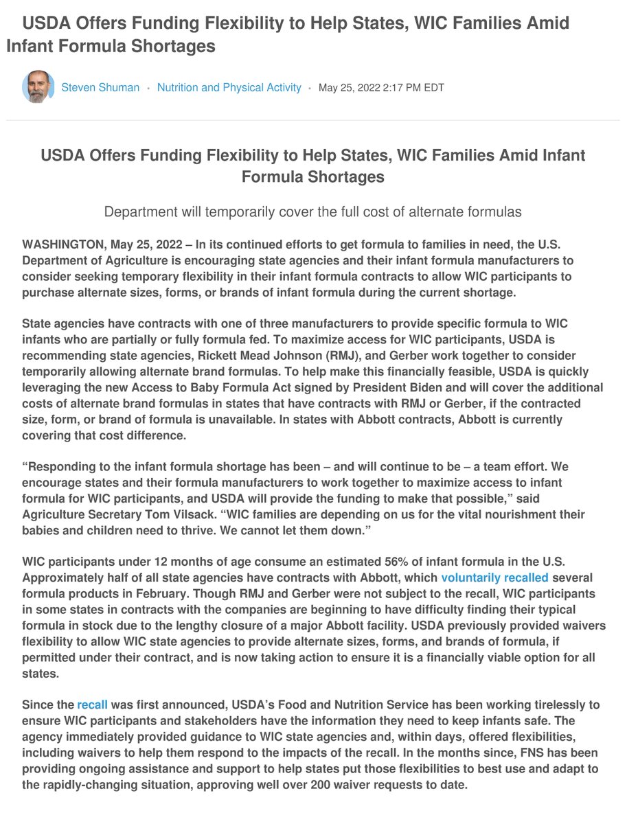 Attention families! USDA is offering funding flexibility to help states, WIC Families Amid Infant Formula Shortages. Contact WIC at westcentralca.org for more information.