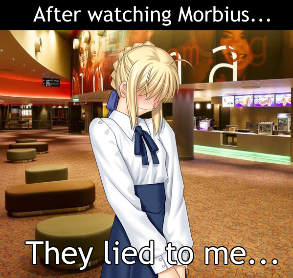 VNSalesman's tweet photo. Morbius Moment https://t.co/Z5sIaxUyl5