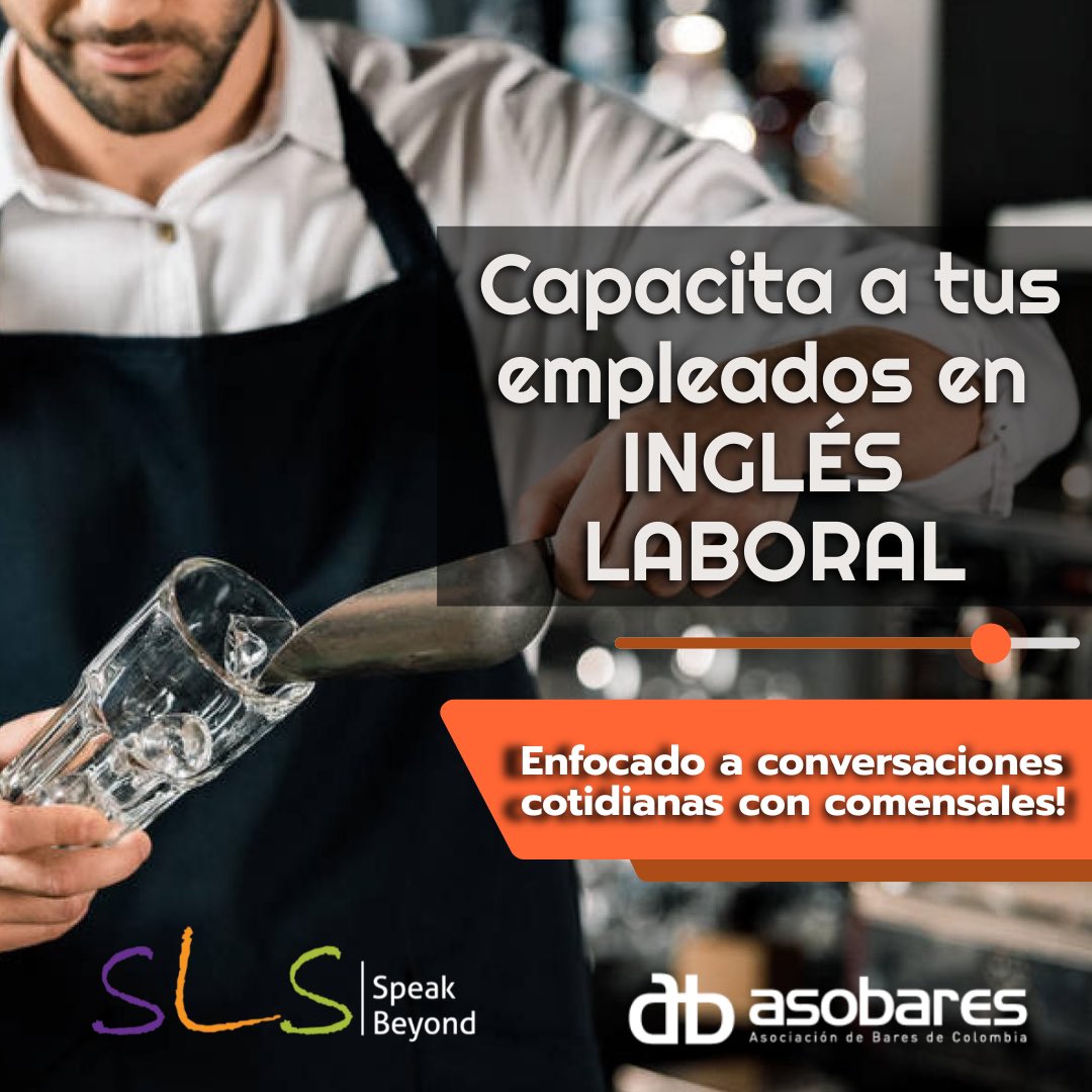 Asobares's tweet photo. Aprovecha los beneficios que #Asobares te brinda con su nueva alianza con #SLS en la formación de tu equipo de trabajo en cursos de Ingles especializados en el sector Hospitalidad.

Pide mas información en : https://t.co/Op5JU4ygfp

#aliadosasobares #ingles #cursosdeingles https://t.co/RDWnhBSSBk