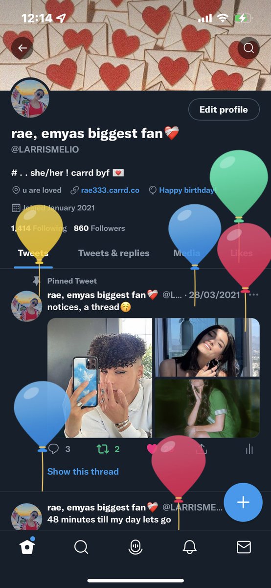 LARRISMELIO's tweet photo. I HAVE BALLOONS https://t.co/JFJtlW7pt0