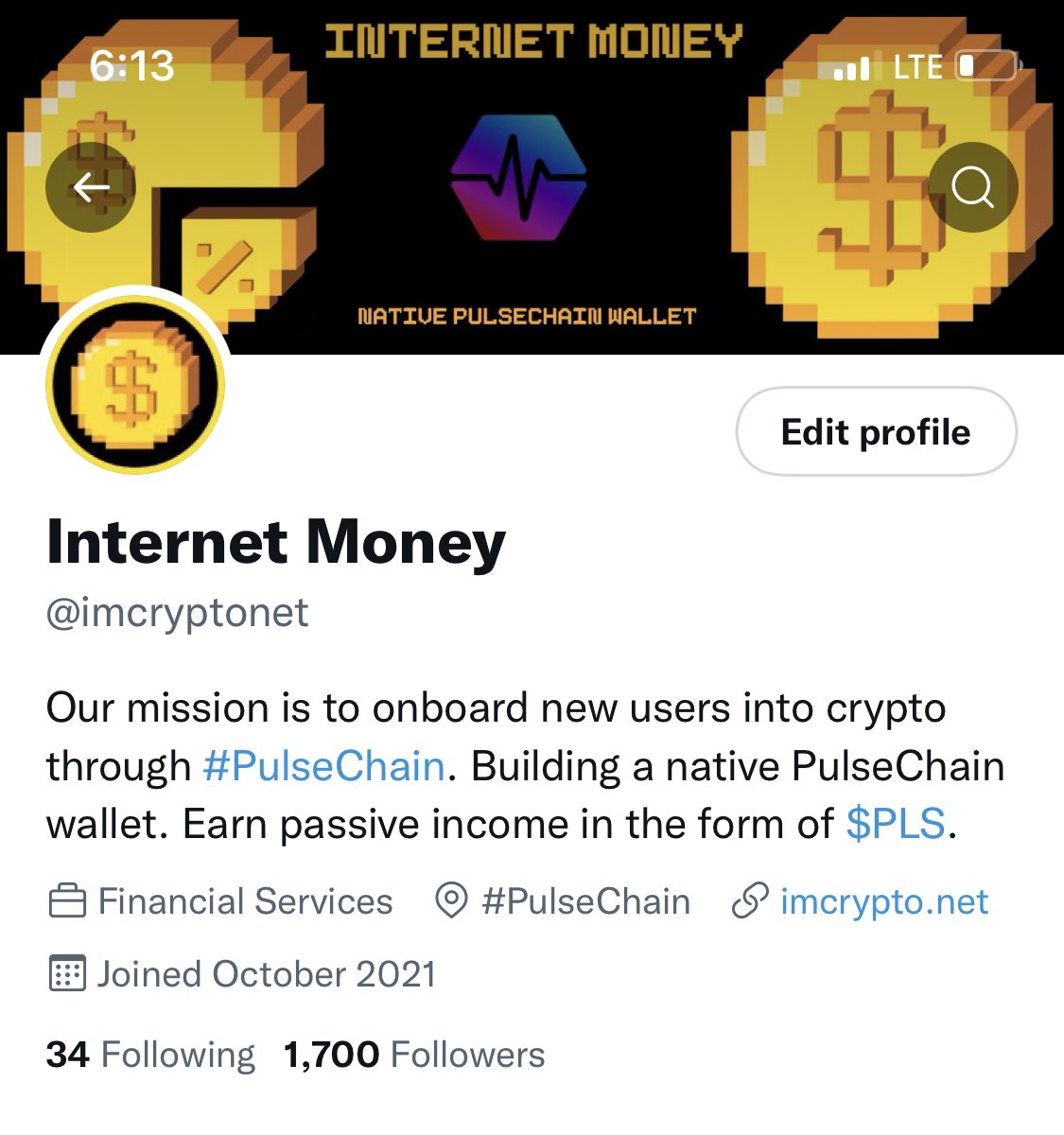 InternetMoneyio's tweet photo. We just hit 1700 followers! 💰The support of this amazing community is absolutely incredible! Thank you so much everyone who believes in what we are building. We could not have made it this far without you🙏

#PulseChain #InternetMoney #InternetMoneyWallet #BSC https://t.co/Bb3DElOXZ0