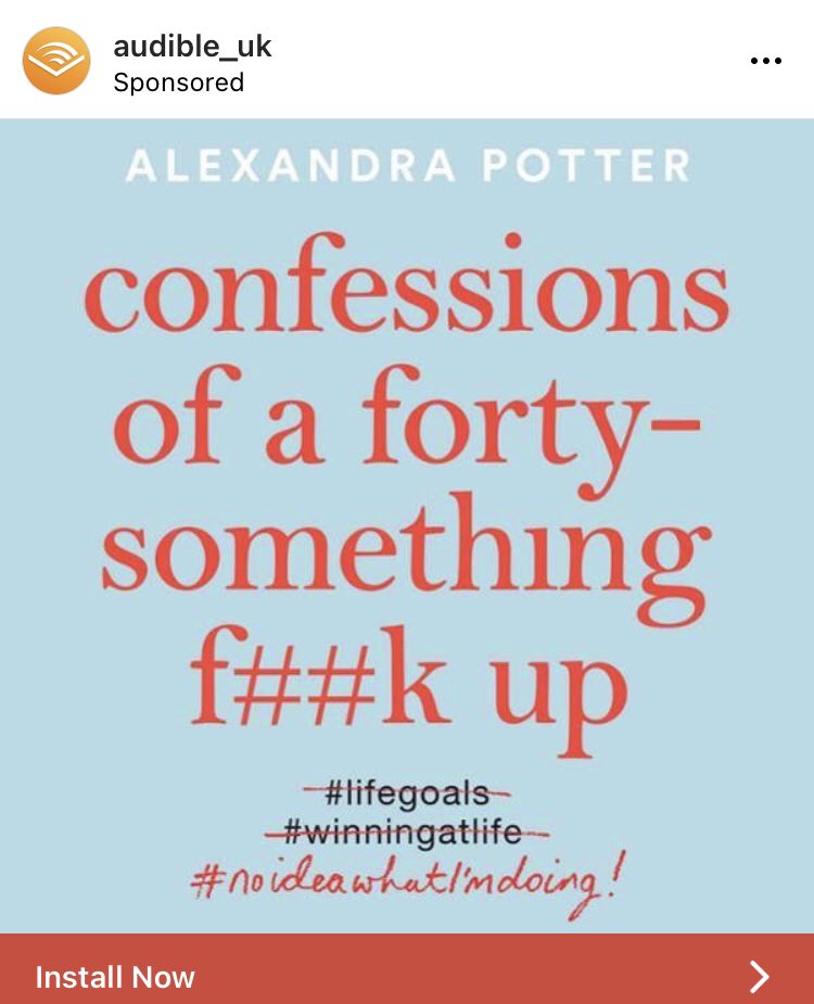 thehardyrunner's tweet photo. VERY targeted advertising over on Instagram tonight..
#Audible #Instagram #Running https://t.co/StYSTW3eHm