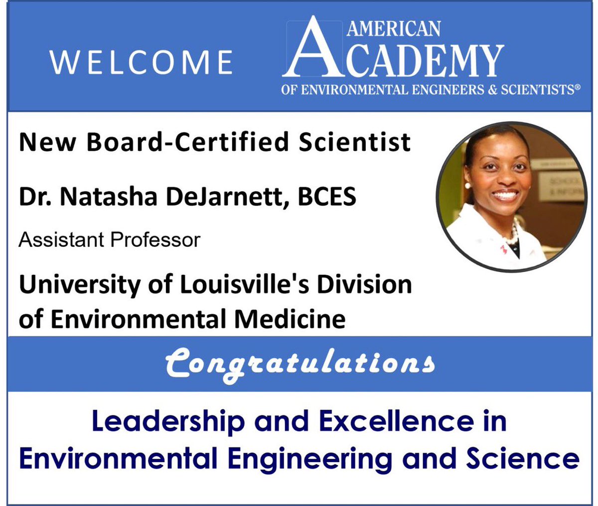 DanielOerther's tweet photo. Welcome @DrDeJarnett, PhD, MPH, BCES to the @AAEESdotORG! Protecting health and the environment - from the most vulnerable and marginalized populations of humanity to the most threatened aspects of global biodiversity w/ @PublicHealth, @nehaorg, @GeorgesBenjami7 @DTDyjack https://t.co/aQtmwpksL9