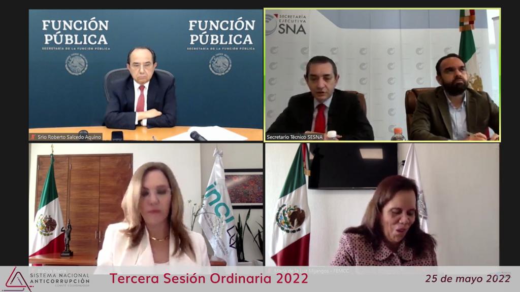 SESNAOficial's tweet photo. 📌Al iniciar los trabajos del Comité Coordinador del #SNA, sus integrantes aprobaron el Orden del Día, que incluye, entre otros temas, un balance de las 📰 Políticas Estatales Anticorrupción y asuntos relacionados con la Plataforma Digital Nacional. 🖥️

#PDN 
#PEAS 
#PTA https://t.co/mWpe6Ljtv8