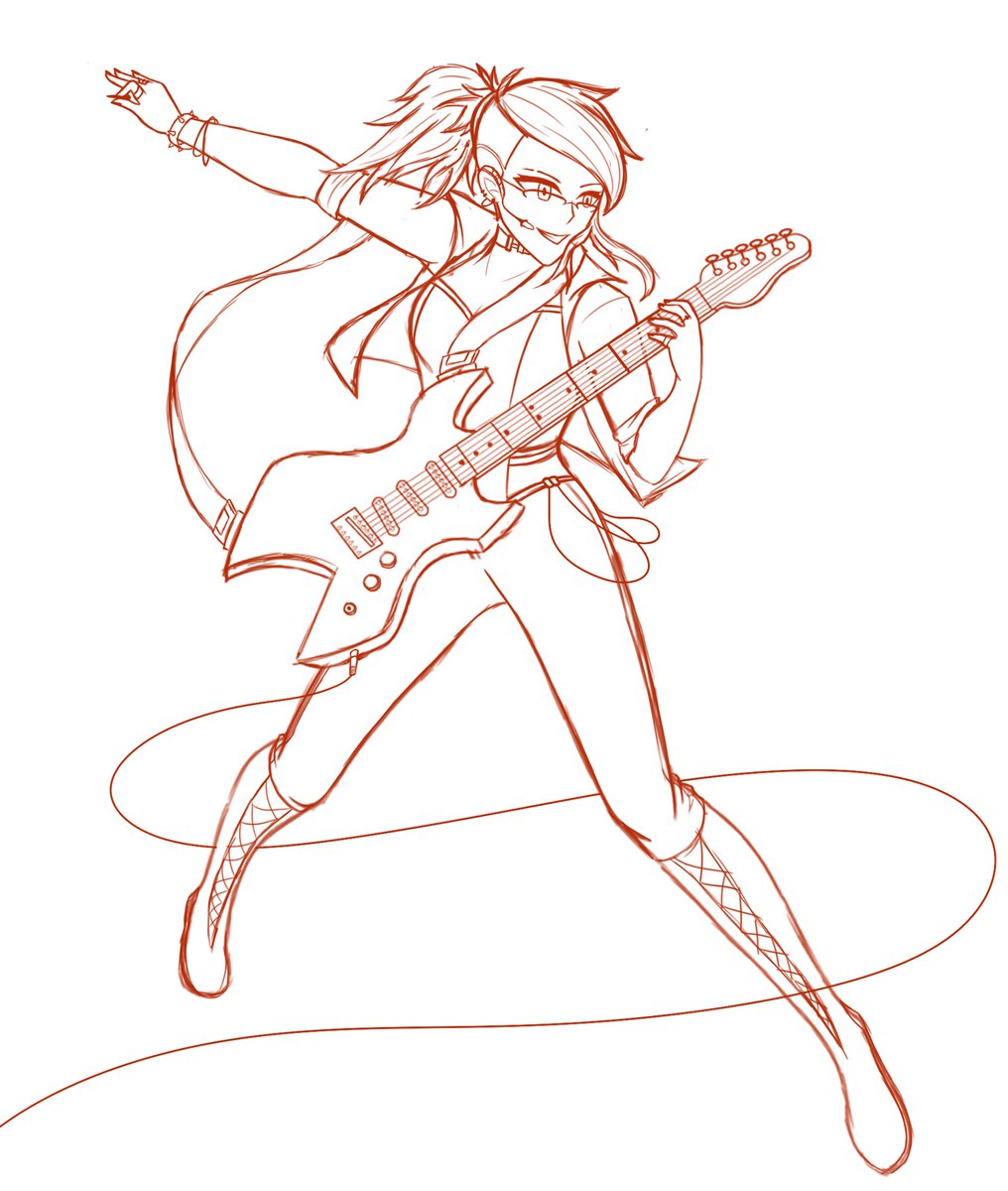 Anime Guitar Girl Base