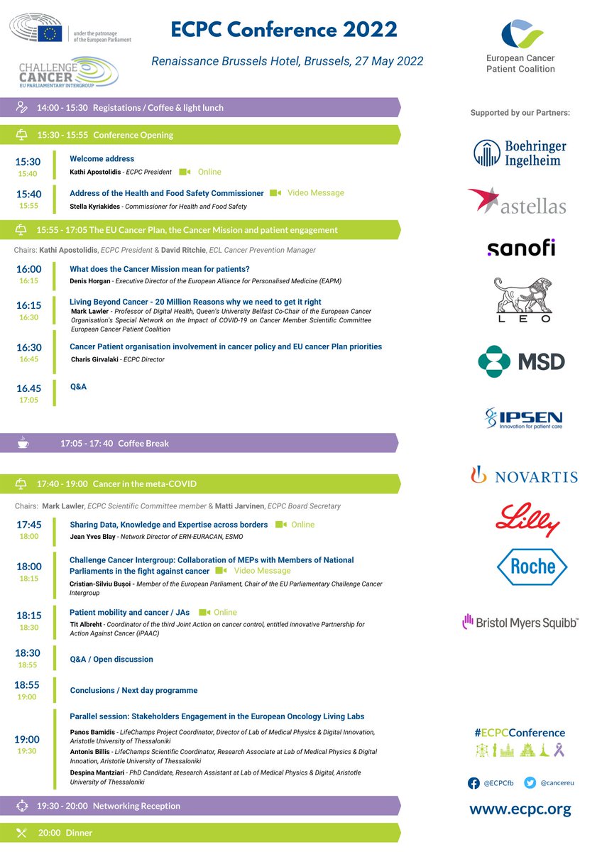 united4cancer's tweet photo. We are 2 days away from the #ECPCConference which will take place on May 27 at @RenHotels Brussels as a hybrid event.
Find out the Guest KIT:
πhttps://t.co/FI2a89CWfv
Read the full programme:
πhttps://t.co/gDNAdGrHQe
Looking forward to welcoming our members & partners. https://t.co/RXGjfXn8Fr