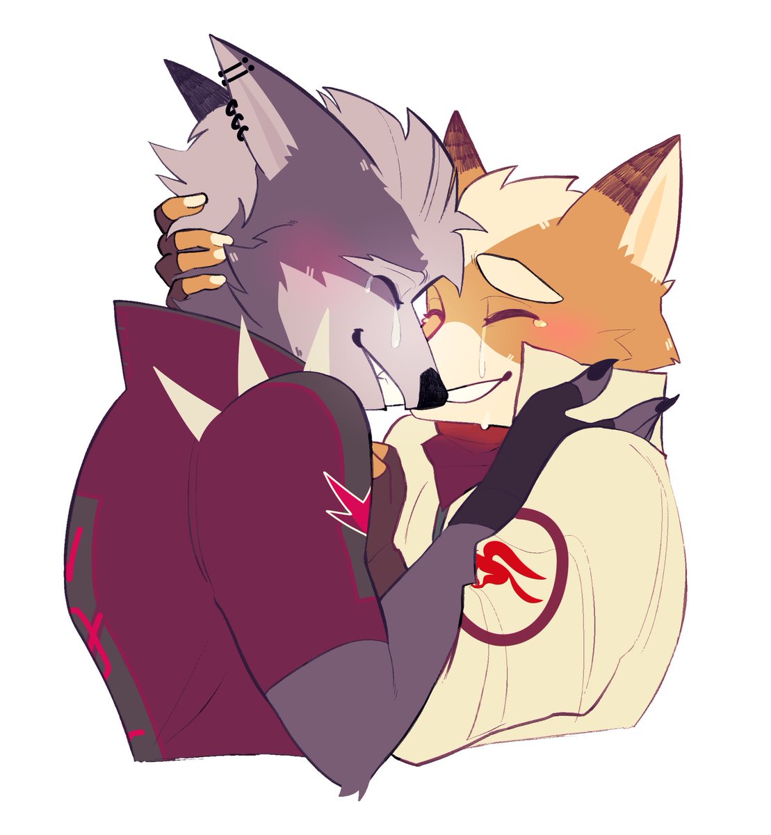 spacenintendogs's tweet photo. commission i bought from @iglioatelle back in march!! it's based on a scene from chapter 9 of my wolfox fanfic! https://t.co/4EAZ47yD8K