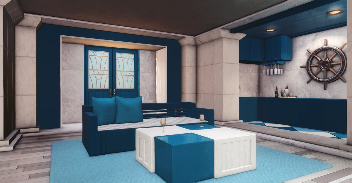 FaeriePeach's tweet photo. [L] "Santorini" - A luxurious vacation suite overlooking the seaside ⛵️ 

Elemental, Kujata, Empyreum, W5, P60. 

#FF14Housing #hgxiv #HousingEden #FF14ハウジング #FFXIV #FF14 https://t.co/dJTZCfy6Ru