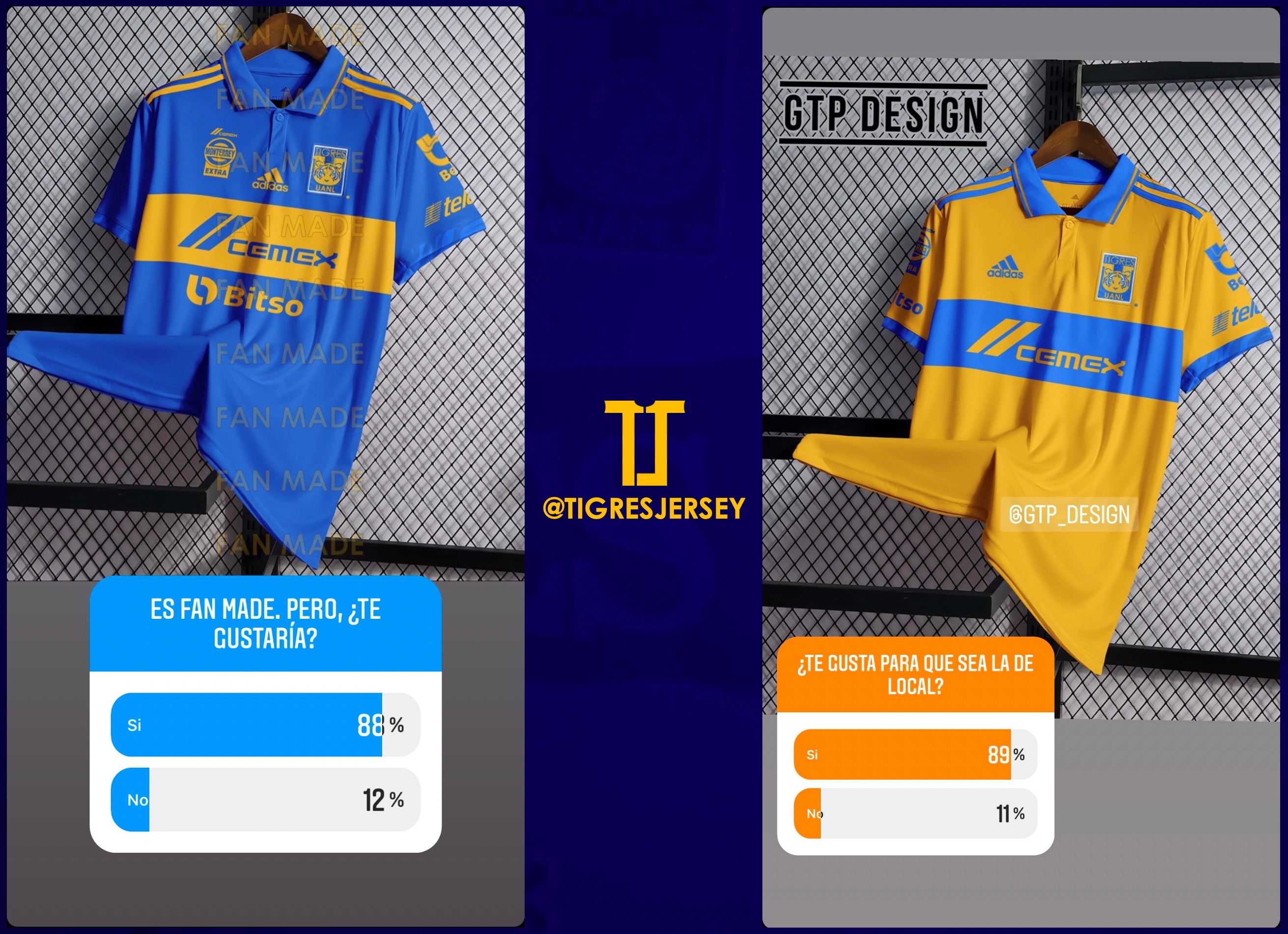 TigresJersey on X Preguntamos en un par de historias en instagram si les gustaria para el proximo ano futbolistico lo que nos compartio GTP Design. La respuesta fue muy positiva. Algo asi a