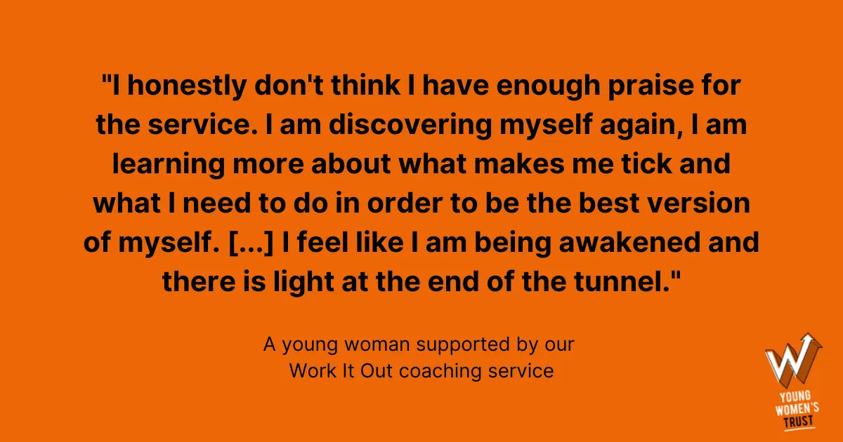 YWTrust's tweet photo. If you know a young woman who could benefit from our free Work It Out coaching, share this tweet with them ❤

We can help women aged 18 to 30 with anything from interview preparation to identifying skills making a plan. Find out more and sign up 🥰 https://t.co/QDFT0RZayC https://t.co/lddK4PHzj1