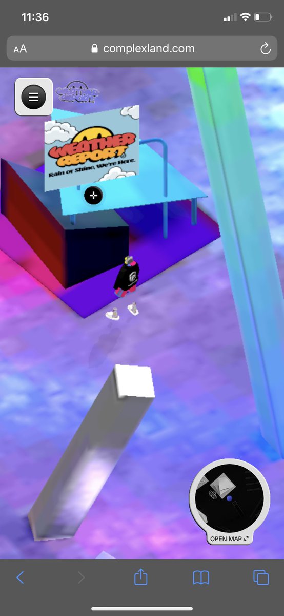 stew_malcolm's tweet photo. Complex land low key reminding me of weather fest 😂 

 @WeatheReportNFT @circulate @HeartNFTs killed it! Best drop so far https://t.co/FK73szJszS
