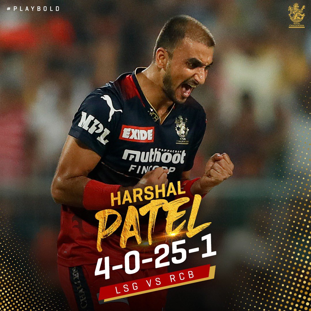 RCBTweets's tweet photo. COMING UP CLUTCH AND HOW! 🔥
Drop a ❤️ for this brilliant spell, 12th Man Army! 🙌🏻
@HarshalPatel23
#PlayBold #WeAreChallengers #IPL2022 #Mission2022 #RCB #ನಮ್ಮRCB #LSGvRCB #PlayOffs https://t.co/ultWbDgPQI