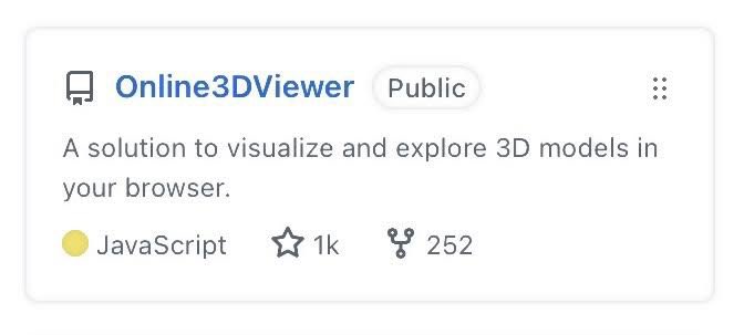 Online3DViewer's tweet photo. 🚀 Online 3D Viewer just reached 1k stars on GitHub! Feels like having 1M followers on Instagram. 🙂

Thank you @mrdoob for creating the amazing @threejs library that made it possible! https://t.co/R1YhzgVDgG